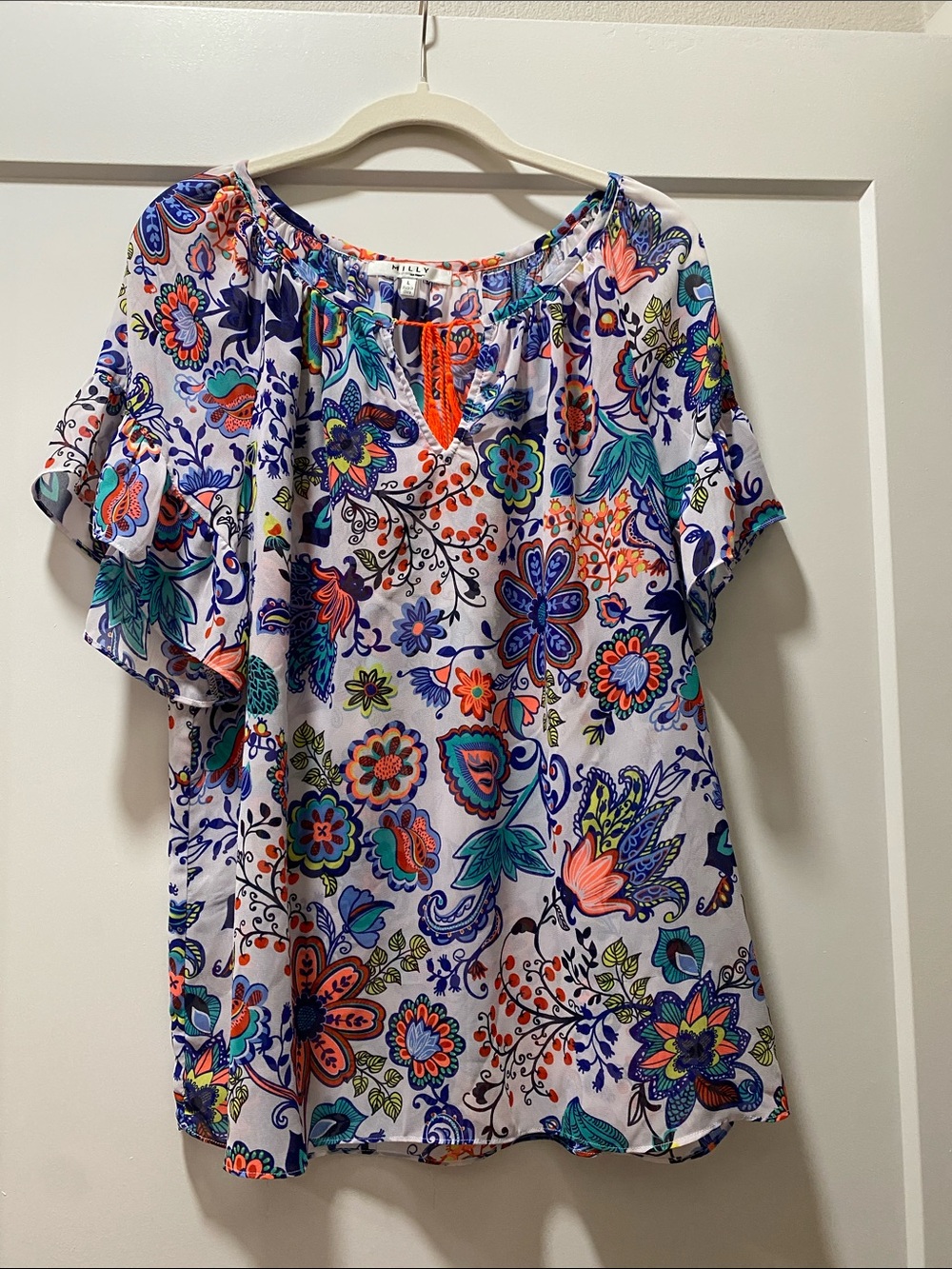 Women’s Multicolor Floral Off-Shoulder Top by Milly (Approx.)